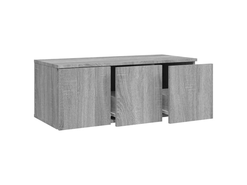  Meuble tv - banc tv - meuble de rangement sonoma gris 80x34x30 cm bois d'ingénierie  - Conforama D
