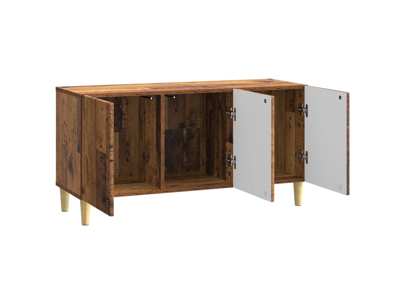  Meuble tv - banc tv - meuble de rangement 99 x 34,5 x 50 cm bois ancien bois d'ingénierie  - Conforama E
