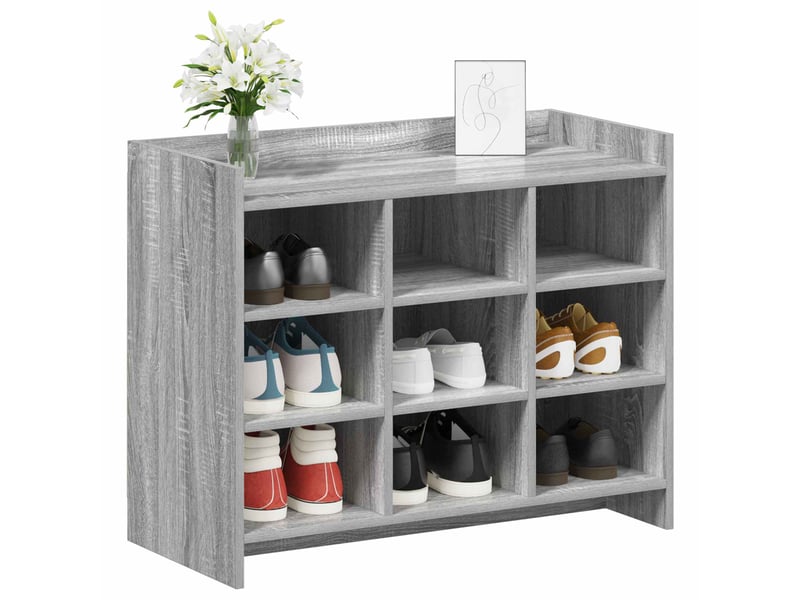  Meuble à chaussures, cabinet à chaussures sonoma gris 85x39,5x70 cm  - Conforama C