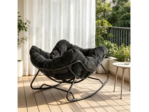 Pouf / repose pied <strong>MIVRAY </strong> <strong></strong> noir