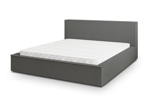Lit coffre 200x200 cm <strong>MASSENO</strong> <strong></strong> coloris gris