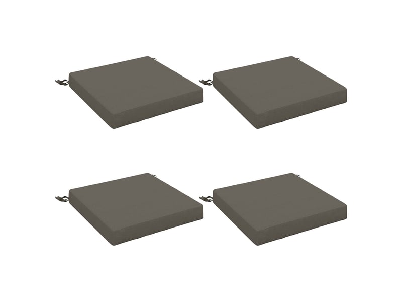  Lot de 4 coussins de siège, coussins d'assise soest 100 % polyester gris cf60423  - Conforama A