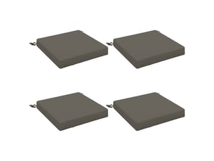 Lot de 4 coussins de siège, coussins d'assise soest 100 % polyester gris cf60423