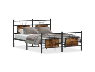 Lit 2 places 140x190 cm    coloris marron