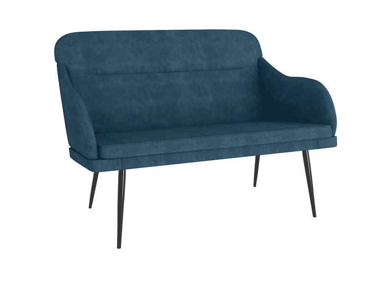  Banc, canapé 2 places bleu 110x76x80 cm velours shl35296  - Conforama A