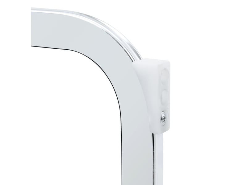  Lot de 2 chaises de salle à manger 43x63x100 cm, blanc+argenté, chaise cuisine avec dossier surélevé motif losange, métal+pu  - Conforama D