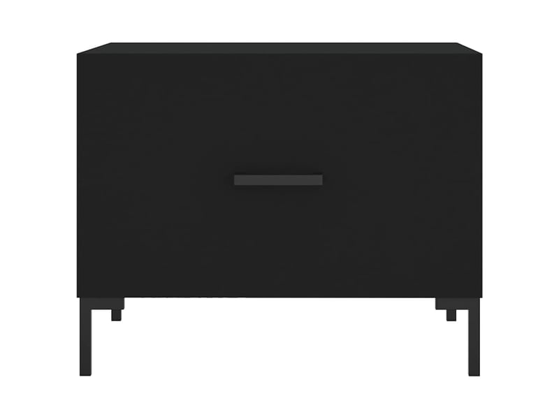  Table basse - table de salon - table à thé noir 50x50x40 cm bois d'ingénierie  - Conforama E