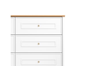 Commode 6 tiroir(s)    HAVRYA  coloris bicolore largeur 120 cm