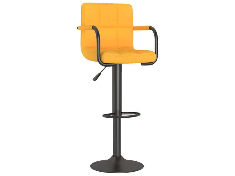  Lot de 2 tabouret de bar, chaise de bar jaune moutarde tissu shl29165  - Conforama C