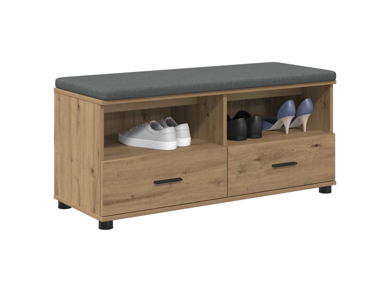  Banc d'entrée, banc interieur chêne artisanal 100x38x46 cm shl66463  - Conforama C