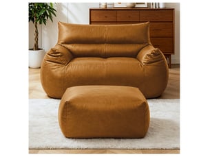 Fauteuil fixe <strong>MODENVIE</strong> <strong></strong> Tissu / Simili marron