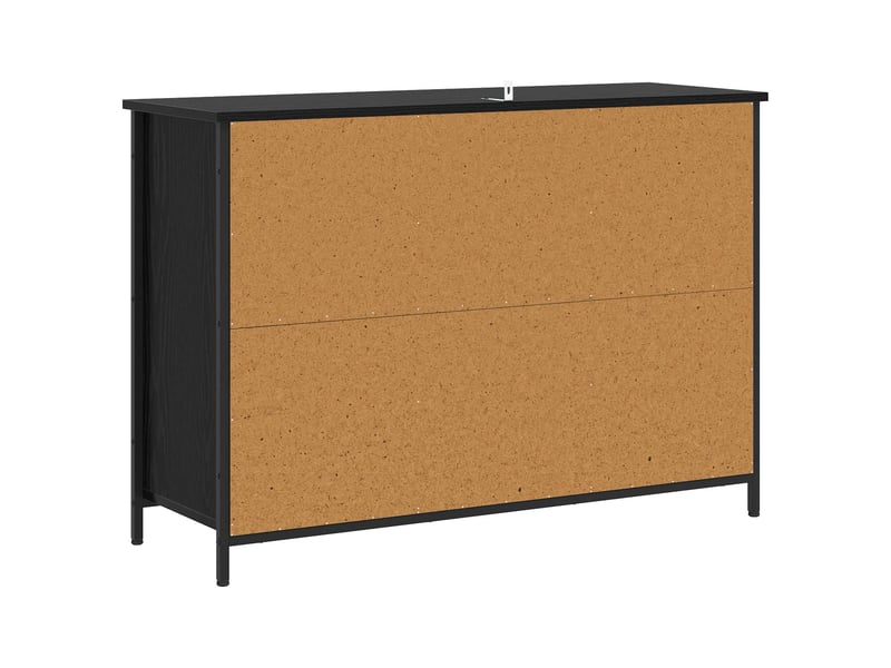  Buffet - bahut - meuble de rangement chêne noir 100 x 35 x 70 cm bois d'ingénierie  - Conforama E