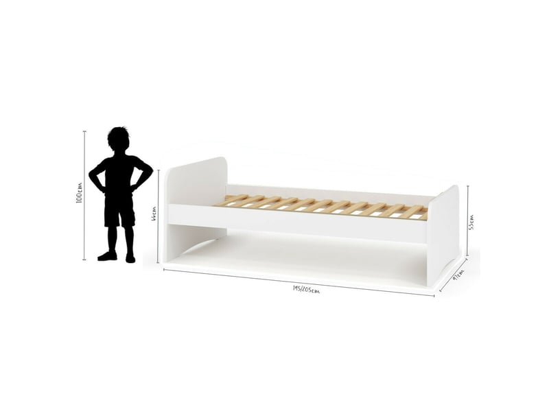 Lit 90x200 cm talia blanc Talia - Conforama D