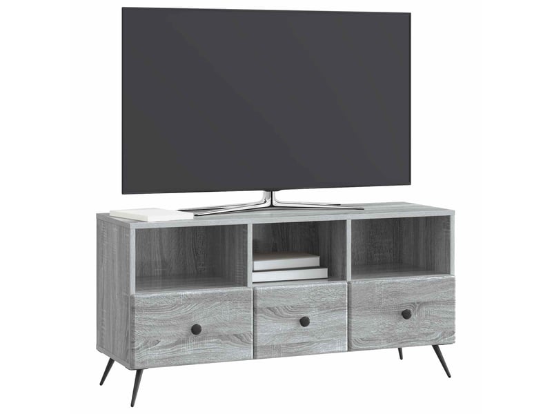  Meuble tv - banc tv - meuble de rangement sonoma gris 102 x 34,5 x 50 cm bois d'ingénierie  - Conforama C