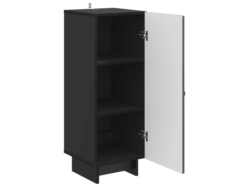  Buffet - bahut - meuble de rangement noir 33 x 34,5 x 90 cm bois d'ingénierie  - Conforama E
