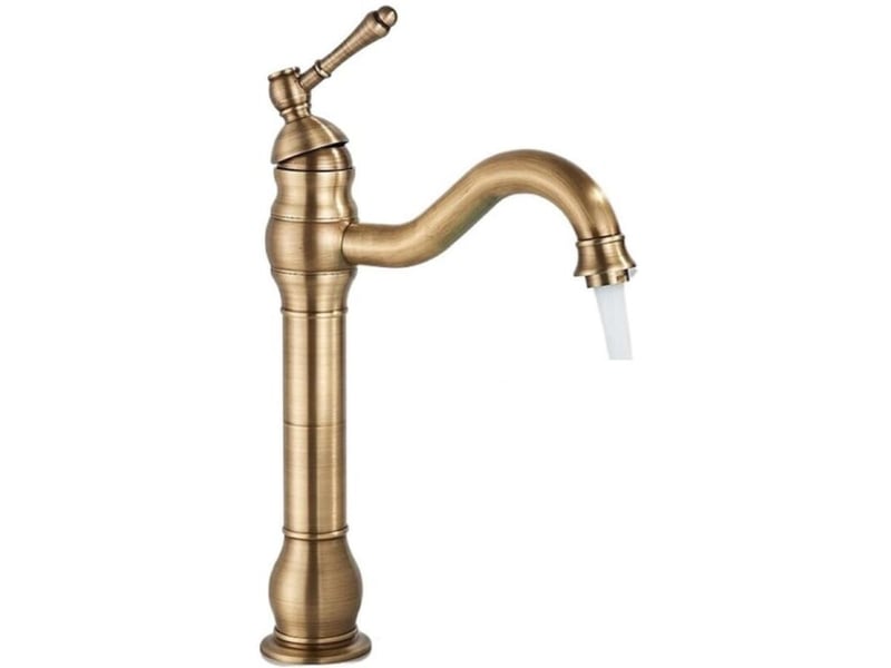  Mitigeur de lavabo pivotant à 360°, robinet de salle de bains, monocommande robinets de lavabo chaude et froide  - Conforama A