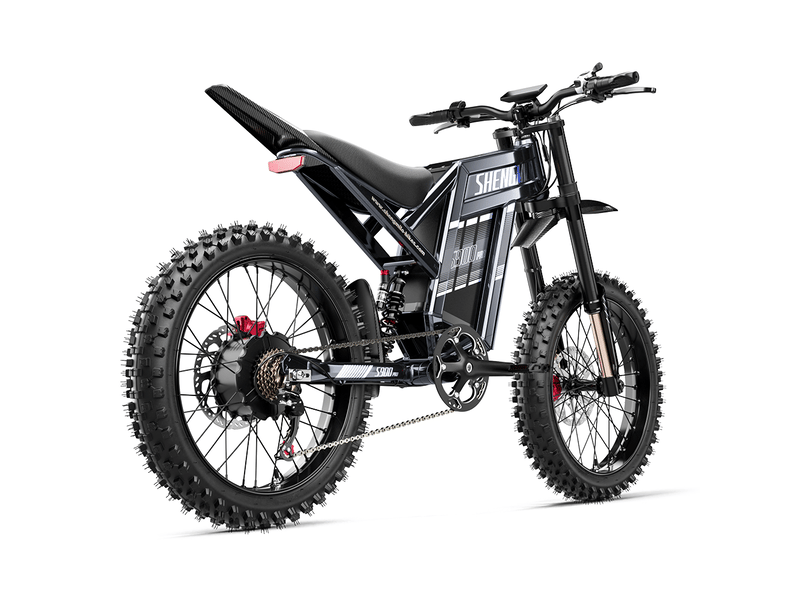  Vélo électrique tout-terrain shengmilo s900 pro, 3000w suspension intégrale 60v 35ah, gris  - Conforama E
