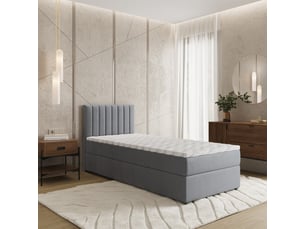 Lit avec rangement 100x200 cm <strong>MASSENO</strong> <strong></strong> coloris gris