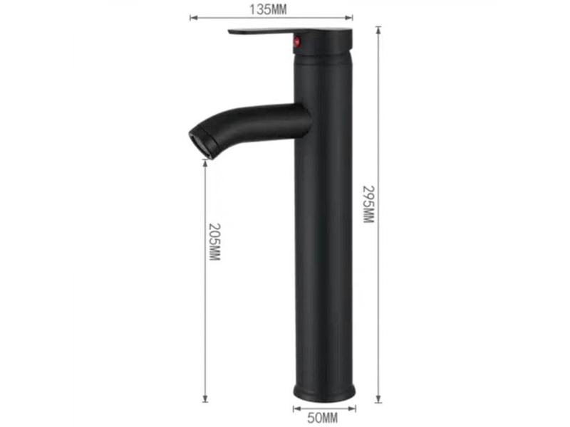  Robinet de salle de bain, mitigeur de lavabo, robinet d'évier, convient pour diamètre intérieur 32 mm-42 mm, noir  - Conforama C