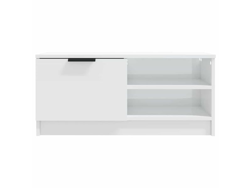  Meubles tv - banc tv - meuble de rangement 2 pcs blanc brillant 80x35x36,5 cm bois d'ingénierie  - Conforama E