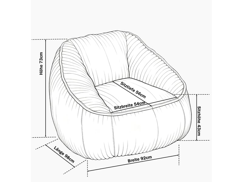 Pouf fauteuil confortable 92x98x73 cm, doux et moelleux, mousse à mémoire de forme, tissu chenille, vert émeraude - Conforama C