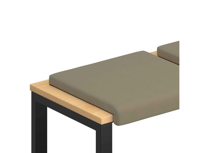  Lot de 4 coussins de banc, coussins d'assise, coussins pour chaisecanapé velours texturé kaki profondeur 35 cm cf52624  - Conforama A