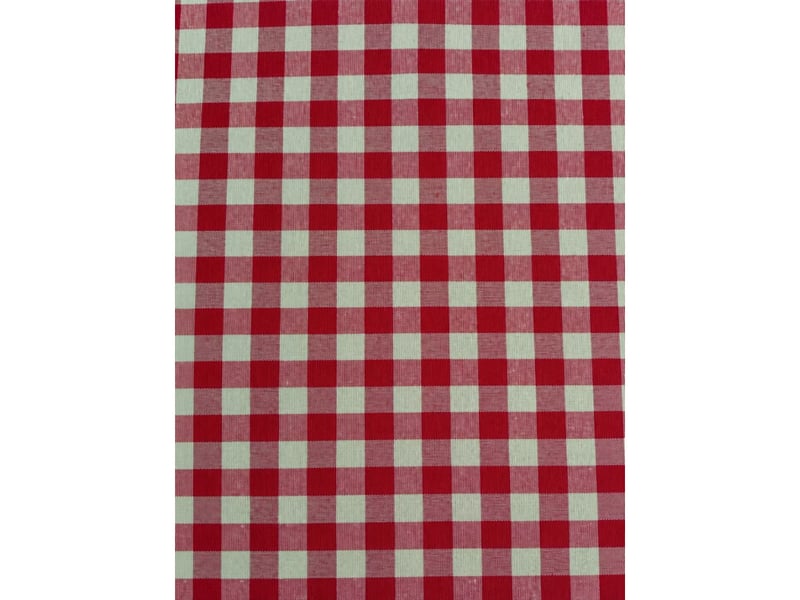  Rideau vichy rouge et écru à œillets – ambiance maison de campagne - 140x250cm - rouge bourgogne  - Conforama A