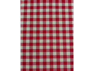 Rideau vichy rouge et écru à œillets – ambiance maison de campagne - 140x250cm - rouge bourgogne
