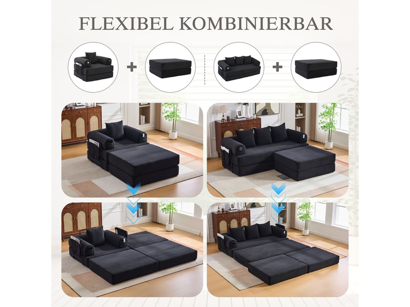 Chaise de compression en corde avec structure en métal robuste - conception ergonomique + rembourrage épais pour un confort durable. Incl. Poche HFSN-1227BK - Conforama C