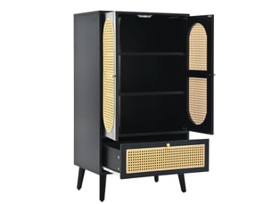 Buffet 2 porte(s)  1 tiroir(s) CHICFURN  - 60 cm coloris noir 