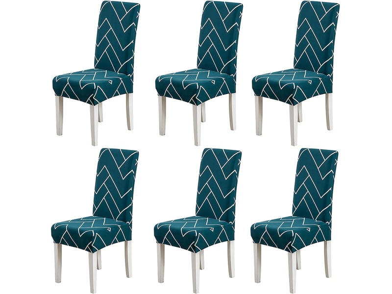  Housse de salle à manger amovible lavable moderne (bleu) 6pcs  - Conforama A
