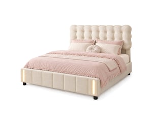 Lit coffre 140x190 cm LYCHOEEY coloris beige