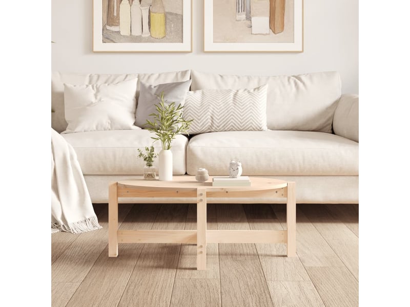  Table basse | table d'appoint salon 87x48x35 cm bois massif de pin  - Conforama C
