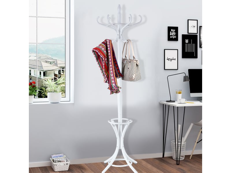 Porte-Manteaux Balvi Shiitake Noir - 6 Crochets, Hauteur 174 Cm, Stable Et Design Moderne