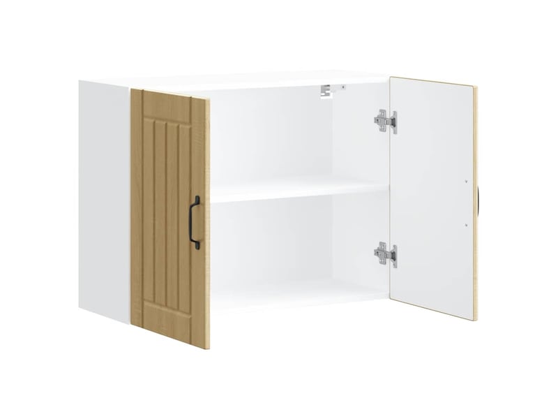  Meuble de rangement, armoire murale de cuisine lucca chêne sonoma bois ingénierie shl8654  - Conforama E