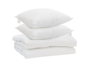 Couette avec oreiller 3 pcs - duvet blanc microfibre