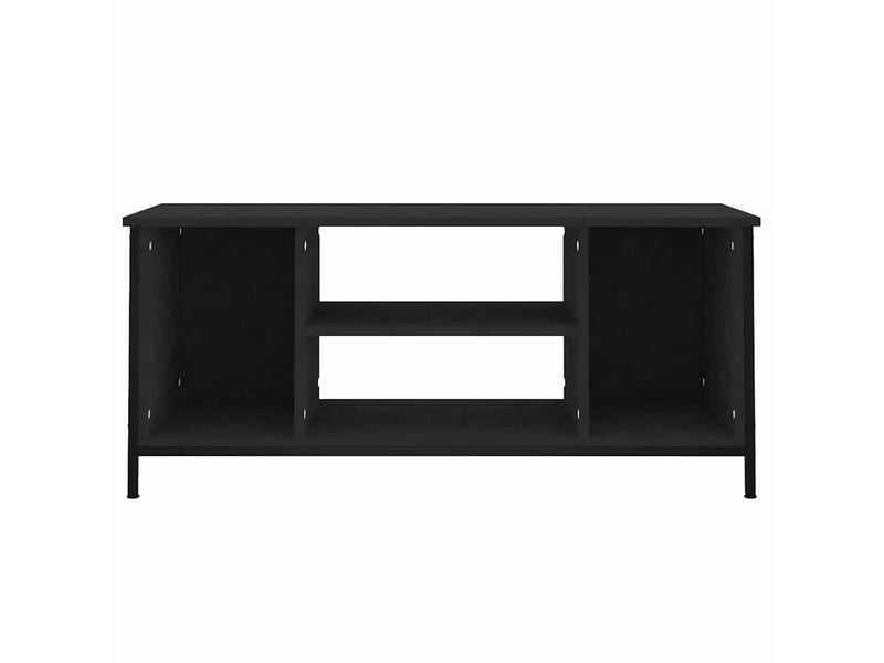  Meuble tv - banc tv - meuble de rangement noir 102x35x45 cm bois d'ingénierie  - Conforama E