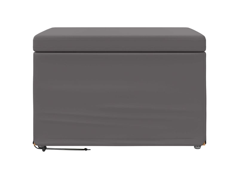  Tabouret bas, ottoman gris 61x41x40 cm  - Conforama D
