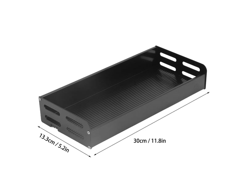  Étagère de cuisine murale en aluminium, structure antirouille, étagères murales flottantes avec 5 crochets pour cuisine, noir, 30 cm de long  - Conforama E