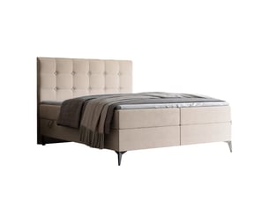 Lit coffre 160x200 cm IDOHOME BAILEY coloris beige