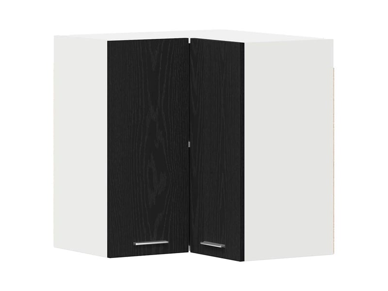  Meuble de rangement, armoire suspendue lyon chêne noir 57x57x60cm  - Conforama A