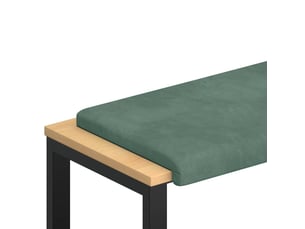 Coussin de banc, coussin d'assise, coussin de canapé velours vert mer profondeur 35 cm cf53947