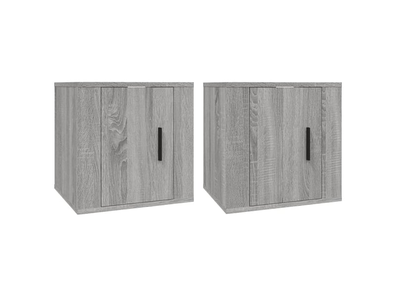  Meubles tv - banc tv - meuble de rangement muraux 2 pcs sonoma gris 40x34,5x40 cm  - Conforama A