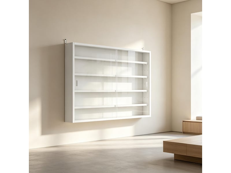  Vitrine murale moderne en verre pour objets de collection et décoration  - Conforama B
