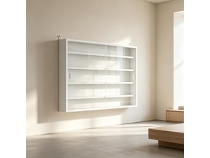 Vitrine coloris blanc ARVELLA - 80 cmx60 cm