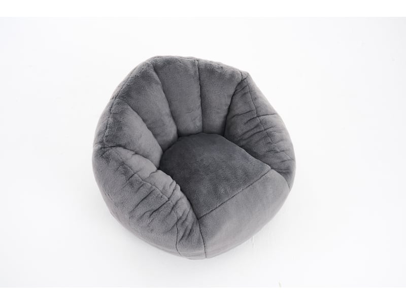  Pouf pour enfant en tissu peluche gris clair, garnissage mousse W5378P504655 - Conforama A