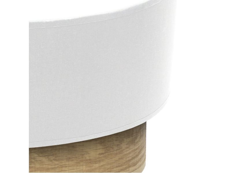  Applique murale fabrilamp tania blanc bois clair 1 x e27 15x30x16 cm 188361001 - Conforama C