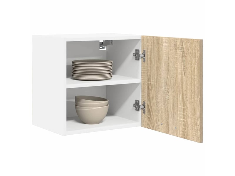  Meuble de rangement cuisine, armoire suspendue chêne sonoma et blanc 40x31x40cm  - Conforama C