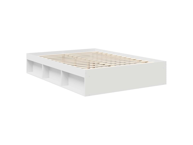  Lit double- lit adulte -  cadre de lit blanc 140 x 200 cm bois d'ingénierie  - Conforama D