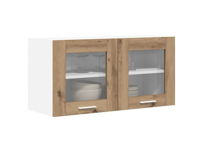  Armoire suspendue moderne pour cuisine 80 x 31 x 40 cm grand espace de rangement en bois d'ingénierie blanc 02_0053280  - Conforama B